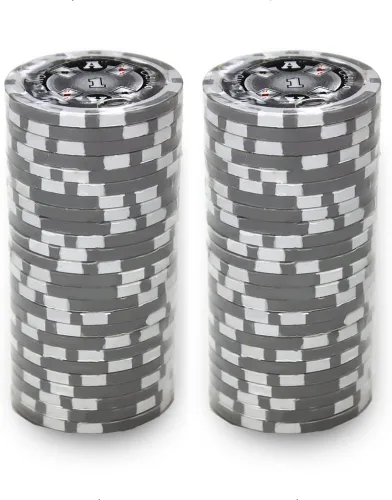 Miniatura 2 de Brybelly Ace Casino Poker Chip - Compuesto de arcilla pesada de 0.49 oz, paquete de 50