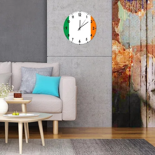 Miniatura 316 de Cheyan Reloj de pared con bandera de Canadá de 12 pulgadas, silencioso, sin tictac, de PVC, funciona con pilas, reloj redondo decorativo, regalo