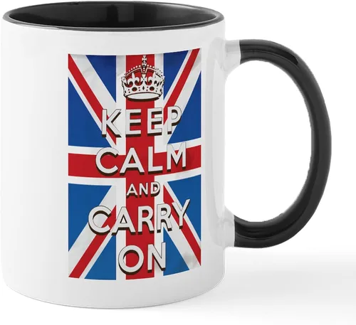 Miniatura 47 de CafePress Born American, British By Hea Taza de café de cerámica de 11 oz (11.0 fl oz)