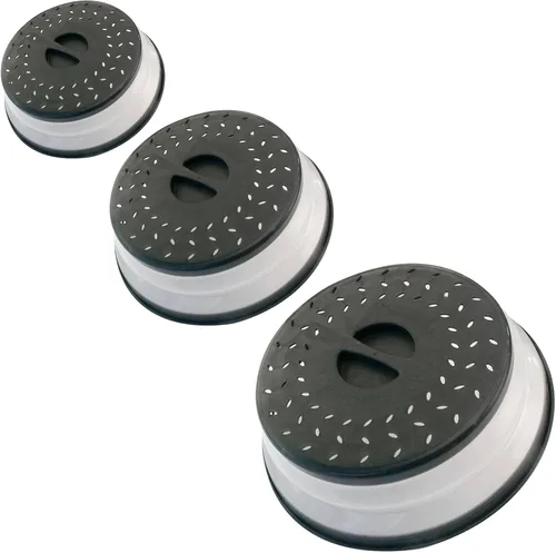 Miniatura 27 de Cubierta plegable contra salpicaduras para microondas, 10.5 pulgadas, apta para lavavajillas, cubierta de placa para microondas con ventilación