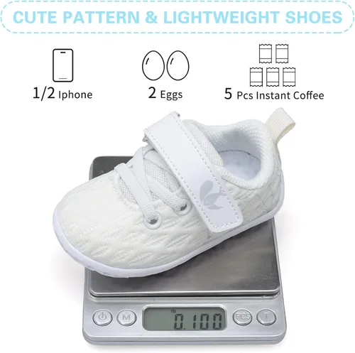 Miniatura 6 de FEETCITY Zapatillas de bebé para niños y niñas zapatos de primera caminata zapatos de cuna para recién nacidos zapatos de meter