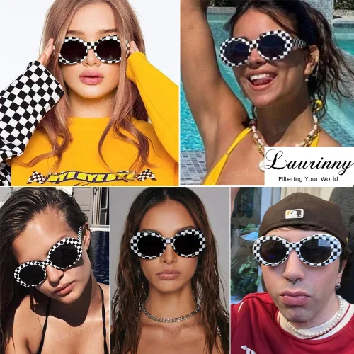 Miniatura 3 de Auténticas gafas de sol Clout Bold Oval Retro Mod Moda Gafas de sol Clout lente redonda