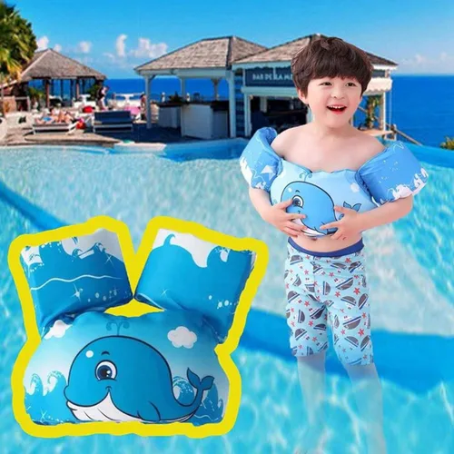 Miniatura 6 de Chaleco de natación para niños y niñas de 22 a 66 libras - Chaleco de natación, chaquetas, flotadores, flotadores de brazo, compañero de Azul ballena