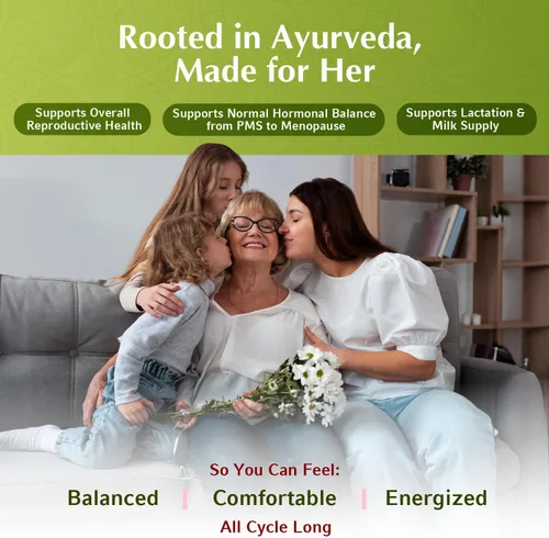 Miniatura 2 de Jiva Botanicals Shatavari Cápsulas para mujeres – 1,200 mg de polvo orgánico Shatavari para el equilibrio hormonal, salud reproductiva de la mujer