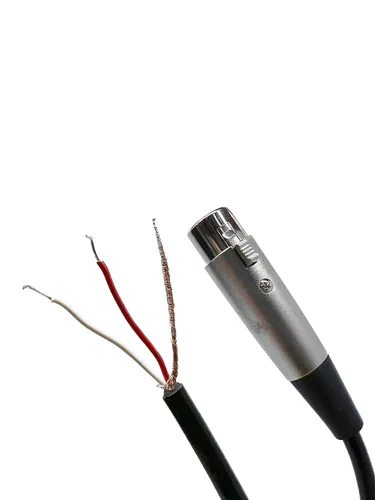 Miniatura 2 de 1 pie Custom Cable Connection Pro-Audio XLR Micrófono equilibrado hembra a Blunt 18 AWG Economy blindado Cable de instalación