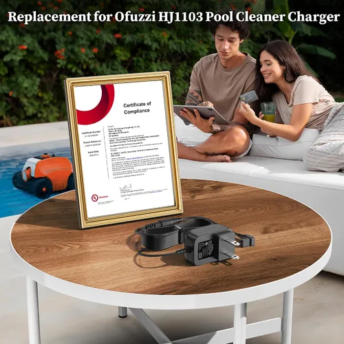 Miniatura 3 de Cargador de 2 clavijas de 12.6 V para Ofuzzi HJ1103 recargable para aspiradora de piscina, cable de alimentación, adaptador de corriente alterna