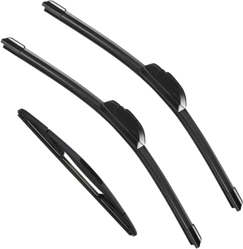 Miniatura 9 de Paquete de 3 plumas limpiaparabrisas delanteros y traseros para automóviles, calidad original de fábrica, 15 pulgadas, 15 pulgadas, 13 pulgadas