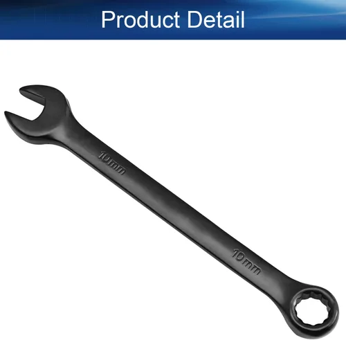 Miniatura 4 de Auniwaig Cr-V - Llave combinada de 0.394 in, 5.315 in de longitud, diseño de 12 puntos, revestimiento de electroforesis negro