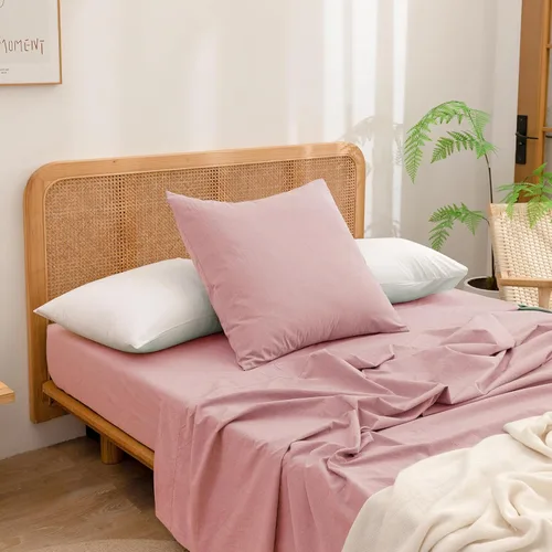 Miniatura 25 de BESTOUCH 100% Algodón Lavado Funda de Almohada para Cabello y Piel, Sensación de Lino, Suave, Cómoda, Transpirable, Juego de 2 Fundas de Almohada