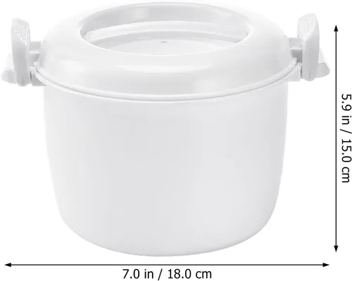 Miniatura 3 de Angoily - Arrocera para microondas: vaporizador de arroz portátil para microondas para verduras, utensilios de cocina para pasta para microondas