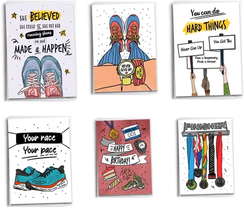 Miniatura 13 de Tarjetas de felicitación 5K Runner 3.1 millas Paquete de 5 carreras