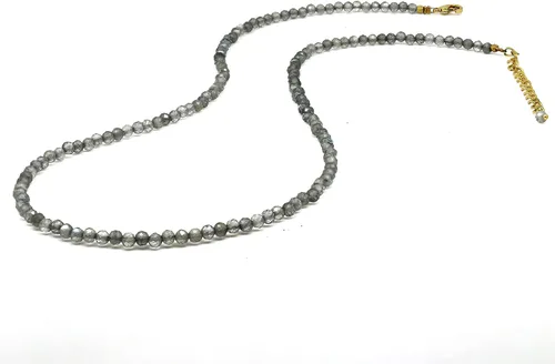Miniatura 48 de Gempires - Collar de cuentas de piedras naturales hechas a mano, joyería de cristal hipoalergénica de 20 pulgadas, chapado en oro, joyería de moda