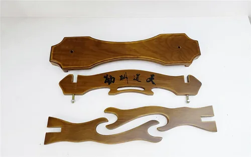 Miniatura 3 de Espada samurái japonesa de madera universal de 2 capas Katana Wakizashi Tanto Soporte Soporte Soporte Display