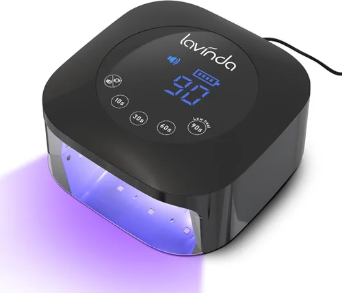 Lámpara de uñas UV LED Lavinda, luz UV de 54W para esmalte de gel acrílico, lámpara de gel profesional con sensor automático, secador de uñas de