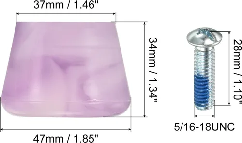 Miniatura 2 de PATIKIL Topes de punta para patines con destornillador, 1 par de tapones de freno de goma 82A para repuesto de accesorios de patinaje, mezcla