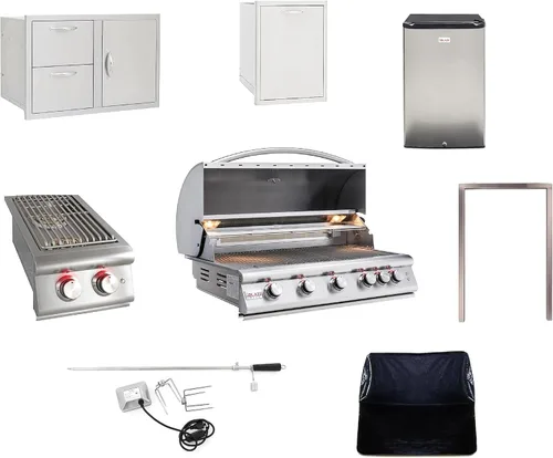 Miniatura 16 de Paquete de parrilla de gas Blaze BBQ para exterior de 32” LTE con parrilla de gas incorporada, parrilla de gas LTE, quemador de gas LTE, puerta