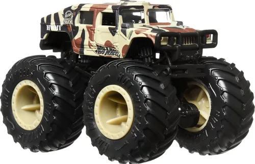 Miniatura 4 de Hot Wheels Monster Trucks, Camiones Monstruo de Juguete a Escala 1:64, Juego de 4, Ruedas Gigantes, Personajes Favoritos y Diseños Geniales