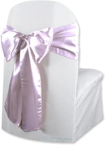 Miniatura 12 de Funda de satén para silla con lazo – Elegantes fajas para bodas, banquetes, recepciones, eventos especiales, restaurantes y fiestas – 28 opciones