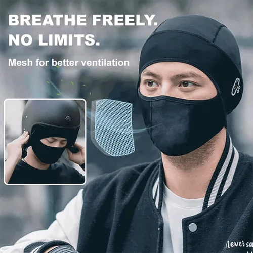 Miniatura 6 de Capucha de ciclismo con protección facial de seda de hielo, Gorros para El Frio para hombres, máscara facial de ciclismo para montar en moto