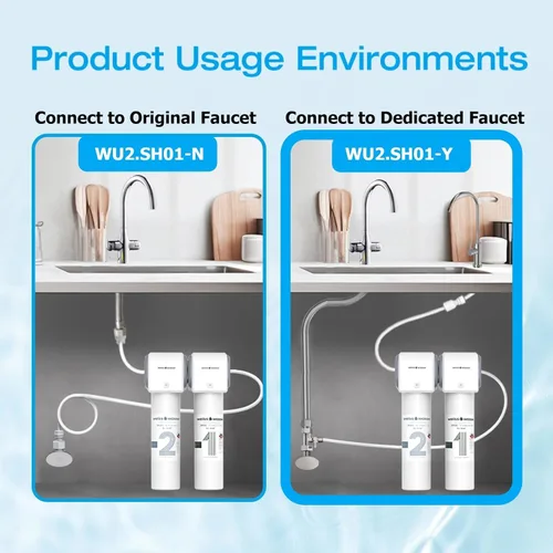 Miniatura 12 de Filtro de agua para debajo del fregadero, ultra filtración multietapa para Baçtёria, reducción de cloro y olor, 9K Gal/2 años, fácil instalación