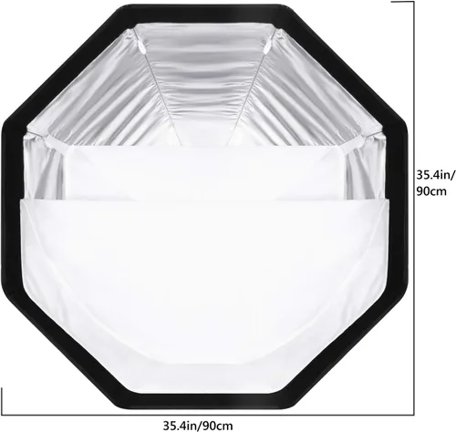 Miniatura 3 de NEEWER Caja de luz octogonal de liberación rápida de 35.4 pulgadas, con montaje Bowens, bolsa de transporte compatible con Neewer CB60 CB100 CB150