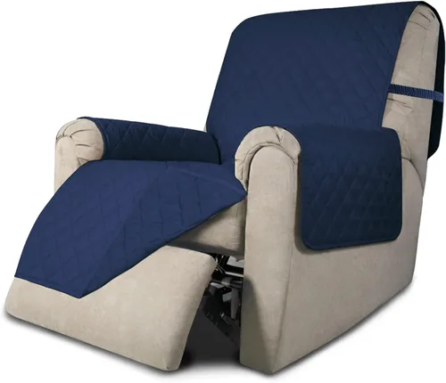 Miniatura 78 de Easy-Going - Funda para sofá, futón y sillón sin reposabrazos, reversible, resistente al agua, para mascotas y niños (azul oscuro/azul claro)