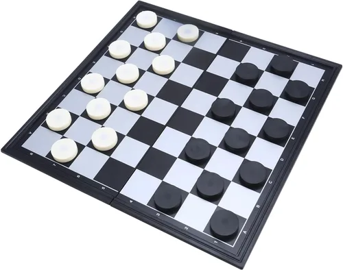 Miniatura 4 de Juego de mesa de backgammon magnético 3 en 1 con tablero plegable de 12.5 pulgadas para niños y adultos (Ajedrez: oro y plata)