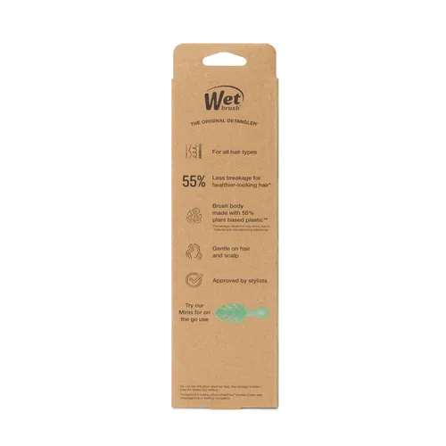 Miniatura 12 de Wet Brush Go Green Cepillo desenredante para cabello, verde, cerdas IntelliFlex ultrasuaves, sueltan enredos y aflojan suavemente nudos mientras
