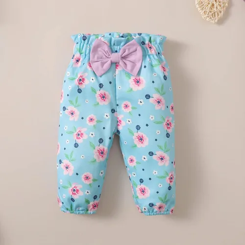 Miniatura 5 de Conjunto de ropa para bebé recién nacido, conjunto de pantalón floral, ropa de algodón para niñas