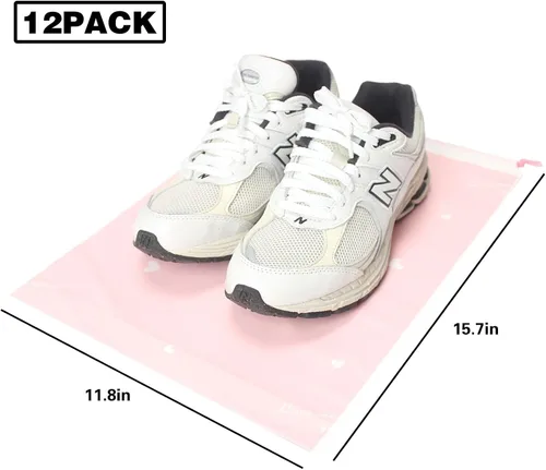 Miniatura 2 de Bolsas de zapatos para viajes, organizador grande de almacenamiento de zapatos transparentes con cordón, bolsas de almacenamiento de viaje