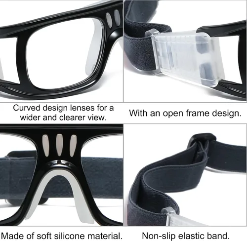 Miniatura 3 de SHEEN KELLY Gafas deportivas profesionales para adultos, gafas de seguridad protectoras para baloncesto, gafas de baloncesto para hombres con Azul
