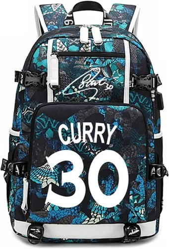 Miniatura 12 de Mochila luminosa de 30 jugadores de baloncesto, mochila de viaje, para hombres y mujeres, azul - 1, Patrón azul - 1