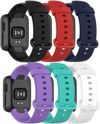 Miniatura 17 de Senter Correas de repuesto de goma suave premium de liberación rápida para Xiaomi MI Watch Lite/Redmi Watch Smart Watch Rojo