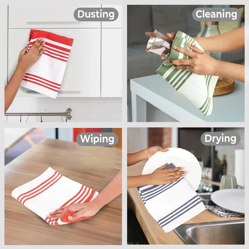 Miniatura 498 de Urban Villa Toallas de cocina 100% algodón para cocina (juego de 6) 20"x30" toallas de cocina altamente absorbentes, juego de ropa de cocina