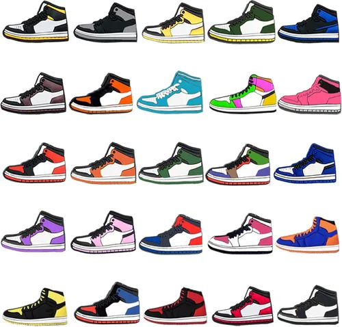Miniatura 2 de Farsky 50 dijes decorativos para zapatos de baloncesto, accesorios para niños, adolescentes, niños, niñas, hombres, pulseras para regalos