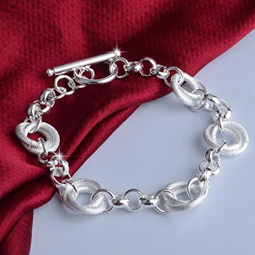 Miniatura 6 de Audofihy Pulseras con dijes para mujer, pulseras de plata de ley para mujer