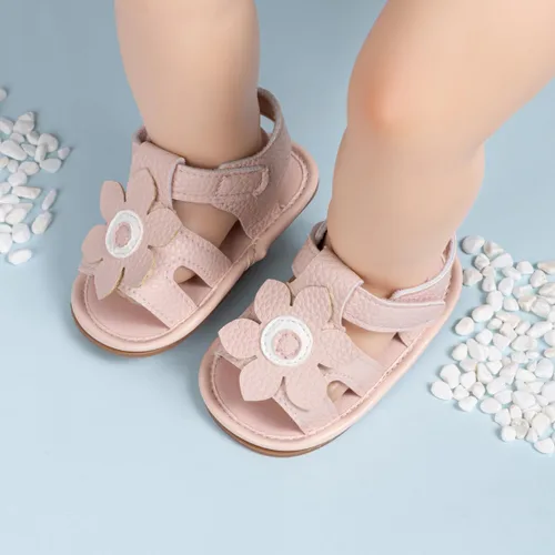 Miniatura 154 de Meckior Sandalias de verano con punta abierta y suave de piel sintética para bebés y niñas pequeñas