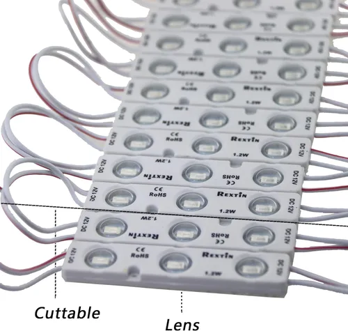 Miniatura 2 de 200pcs 3 LED Sign Storefront Lights Module Red Super Bright 5630 5730 SMD Impermeable para Letreros de Carta Publicidad Señales con Cinta Adhesiva