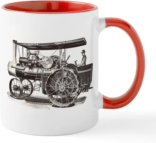 Miniatura 10 de CafePress Baker Steam Tractor Mug Taza de café de cerámica de 11 oz (11.0 fl oz)