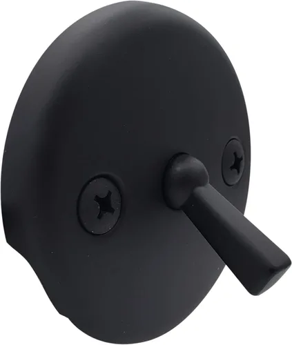 Miniatura 2 de Westbrass R92-62 - Juego de molduras para bañera de palanca de viaje de 3-1/8 pulgadas con placa frontal de desbordamiento de 2 agujeros, negro mate