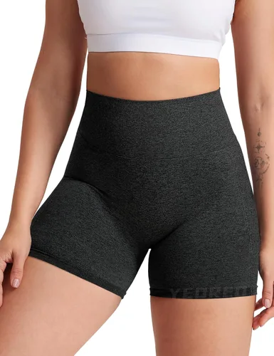 Miniatura 4 de YEOREO - Shorts de ciclismo para mujer, sin costuras, con cintura alta, para entrenamiento, yoga y gimnasio, estilizan tu figura