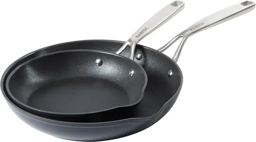 Miniatura 9 de Babish Juego de 10 Piezas de Ollas y Sartenes Anodizado Duro Láser Titanio Forever Tecnología Antiadherente Duradero - Negro Negro