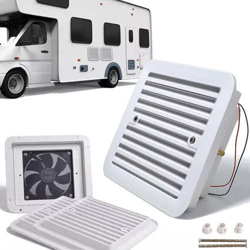 Miniatura 7 de AUTOXBERT Ventilador de ventilación de escape para caravana, 2.4 W, 12 V, ventilador de ventilación de aire silencioso unidireccional para caravana