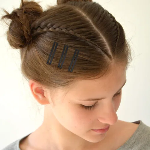 Miniatura 4 de WILLBOND 48 pasadores de metal antideslizantes para el cabello, pinzas para el cabello de 2.36 pulgadas para mujeres, horquillas de centro abierto