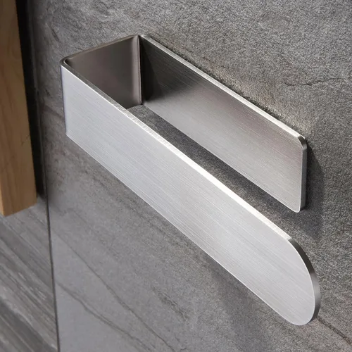 Taozun Toallero de mano/anillo para toalla de mano, barra de toalla de baño autoadhesiva para pegar en la pared, acero inoxidable SUS 304 cepillado