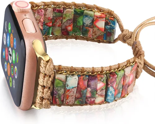 Miniatura 5 de Pulsera bohemia con cuentas compatible con Apple Watch Band de 1.496 in, 1.575 in, 1.614 in, 1.654 in, 1.732 in, 1.772 in, 1.811 in y 1.929 in