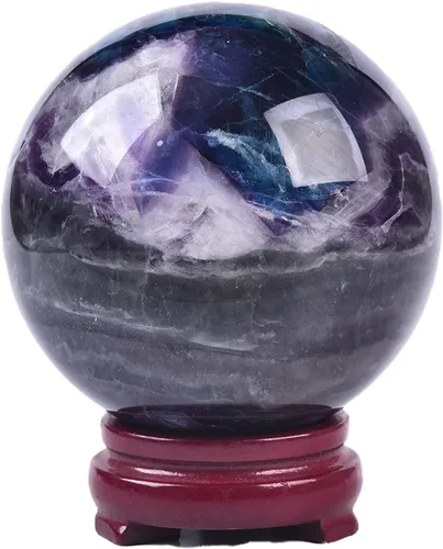 Miniatura 104 de JIC Gem Esfera de cristal de cuarzo Pietersite, bola de cristal decorativa azules y marrones dorados para meditación, decoraciones de mesa