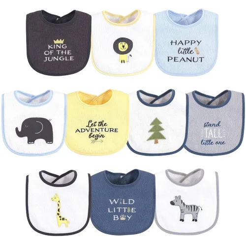 Miniatura 9 de Baberos Hudson Baby unisex de algodón de rizo con relleno de fibra, modelo Holiday Girl Sparkle, talla única