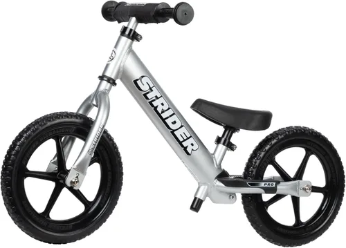 Strider 12” Pro Bike, No Pedal Balance Bicycle for Kids 1 to 4 Years - Includes Safety Pad, Padded Seat, Mini Grips & Flat-Free Tires Easy Assembly