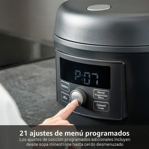 Miniatura 4 de Tiger COL-A40U - Multicocina eléctrica compacta 8 en 1 de 2.6 cuartos con 21 menús programados (Negro) 2.6-Qt Multi-Cooker, 8 Manual Plus 21